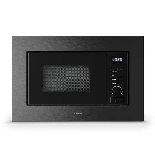 Klarstein Vestavná mikrovlnná trouba Verosteel s grilem | 800 W gril | 700 W mikrovlnná trouba | 60 cm