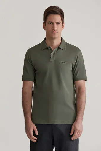 POLOKOŠILE GANT 3D GRAPHIC POLO DARK EARTHY GREEN