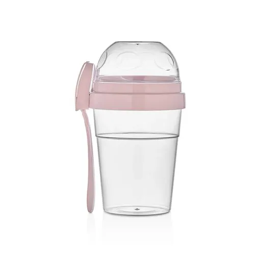 QLUX Plastová dóza 2GO se lžičkou 2v1 600ml+200ml