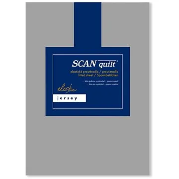 SCANquilt prostěradlo JERSEY LYCRA stř. šedá 140x200 cm (31714)