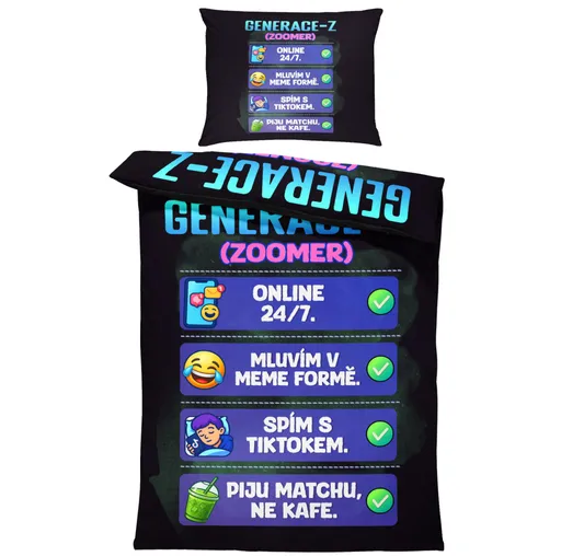Povlečení Generace Z – Nastavení (Rozměr : 1x140/220 + 1x90/70)