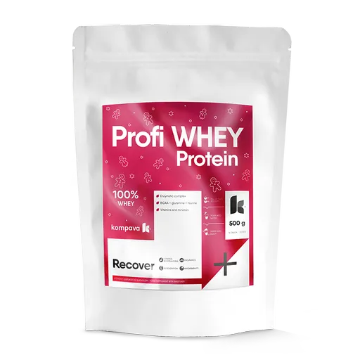 KOMPAVA Profi WHEY Protein – vánoční edice (příchuť perník, 500 g / 16 porcí)