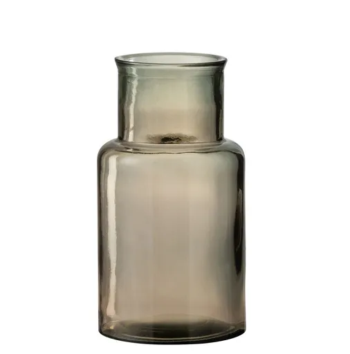 Světle hnědá skleněná váza - Ø 16*27 cm J-Line by Jolipa