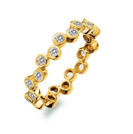 Hot Diamonds Luxusní pozlacený prsten s topazy a diamantem Gemstone DR294 52 mm