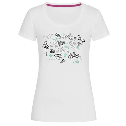 Bontis Dámské tričko SPORT - Bílá / zelená | XL