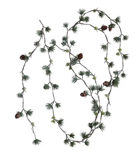 Zelená vánoční cedrová girlanda se šiškami Cedar Garland - 160 cm Chic Antique