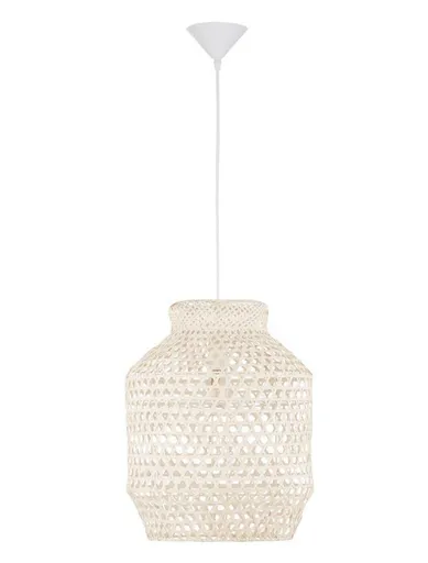 NOVA LUCE závěsné svítidlo MIA závěsné svítidlo, kov a bambus, bílá barva E27 1x12W IP20 bez žárovky 9586596