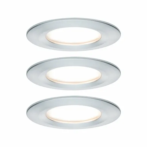 PAULMANN Vestavné svítidlo LED Nova kruhové 3x6,5W hliník broušený nevýklopné 934.62 P 93462