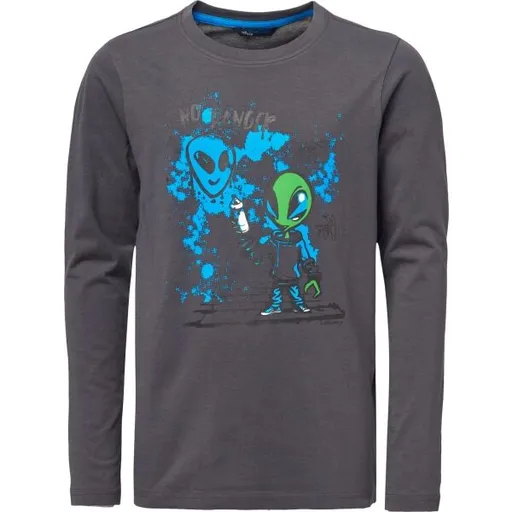 Lewro BURRARD Chlapecké triko, tmavě šedá, velikost 164-170