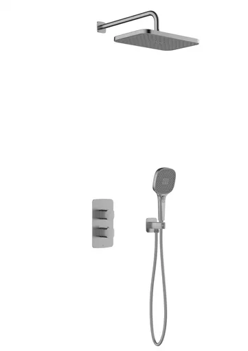 KFA Sada sprchová Malaga, termostatická, podomítková, PVD gun metal grey 5759-501-61