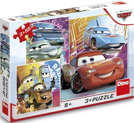 Puzzle Cars kamarádi 3x55 dílků