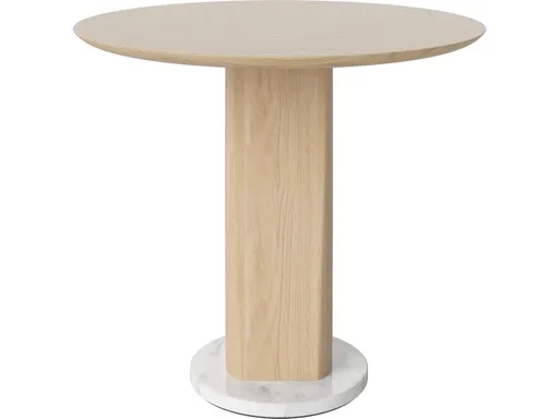 Konferenční stolek Root Ø60, v. 44 cm, více variant - Bolia Varianta: bílý dub, šedý/bílý mramor