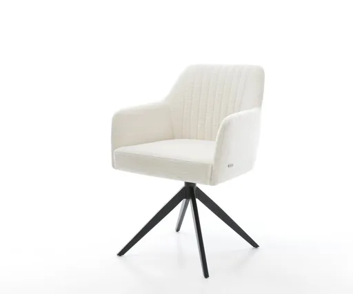 Jídelní židle Greg-Flex bouclé měkký béžová křížová podnož