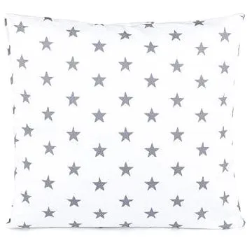 Tom Linen Povlak na polštář Hvězdička šedá na bílém 50x50cm. (346)