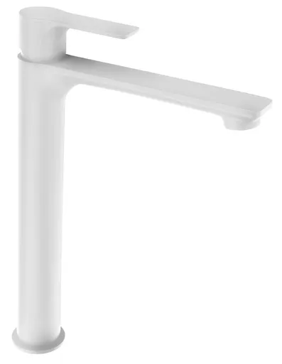 SAPHO PAX stojánková umyvadlová baterie vysoká, prodloužená hubice, bílá mat XA07/14