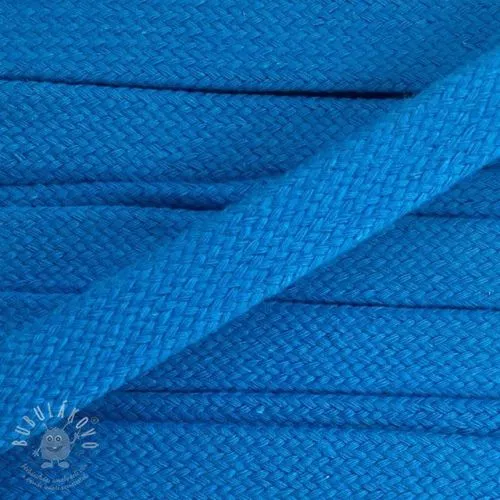 Bavlnená šnůra plochá 15 mm blue
