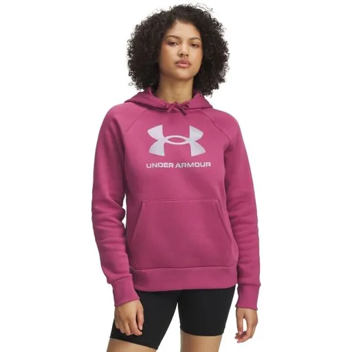 Under Armour RIVAL FLEECE SHIMMER Dámská mikina, červená, velikost S