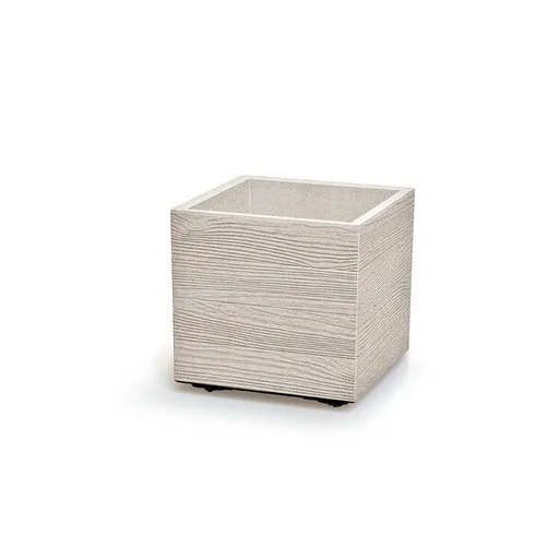 Květináč MADERA SQUARE ECO WOOD 38,5 cm, bílá ECO, L