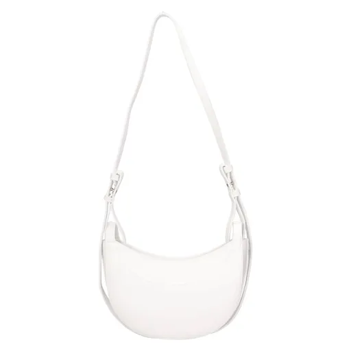Dámská kožená crossbody kabelka Italia Apolen - bílá