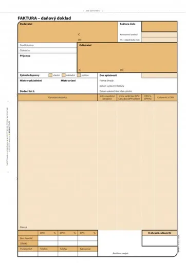 Tiskopis Faktura A4 samopropis 100 listů OPTYS