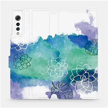 Flipové pouzdro na mobil LG Velvet - MG11S Vodovkové květy (5903516302499)
