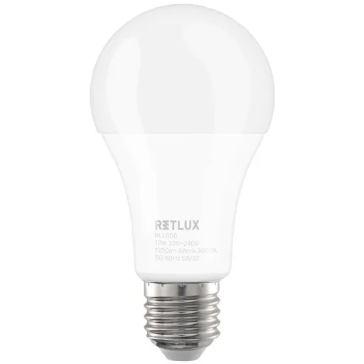 RLL 606 A60 E27 bulb 12W WW D RETLUX