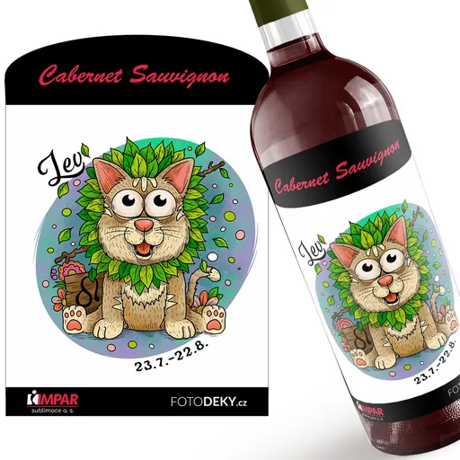 Víno Kočičí znamení – lev (Druh Vína: Červené víno)