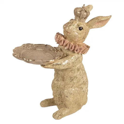 Žlutá kovová dekorační váza s květy Margo - Ø 33*36 cm Clayre & Eef