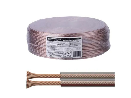 Dvojlinka ECO 2x2,5mm2 průhledná EMOS S8405 100m