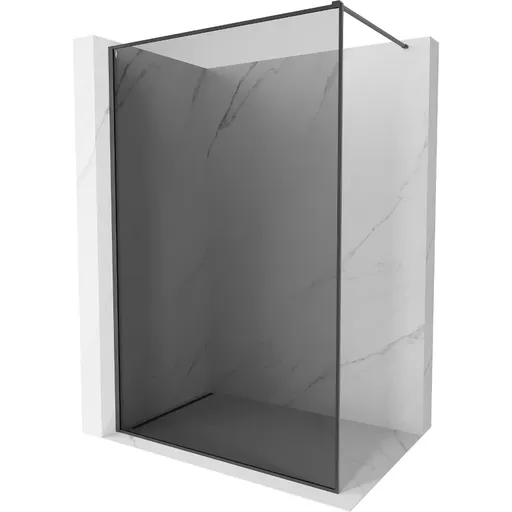 MEXEN/S Kioto-XF Sprchová zástěna WALK-IN s rámem 70 x 202, grafit 10 mm, grafit kartáčovaná 800-070-104-66-40-X