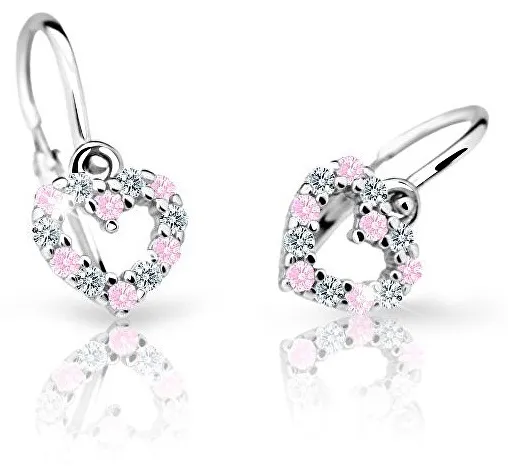Cutie Jewellery Dětské náušnice z bílého zlata C2157-10-X-2 růžová