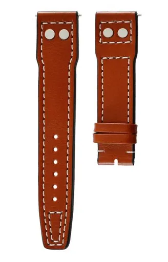 Kožený řemínek Biatec Pilot | Hnědý - 20 mm - Bez spony