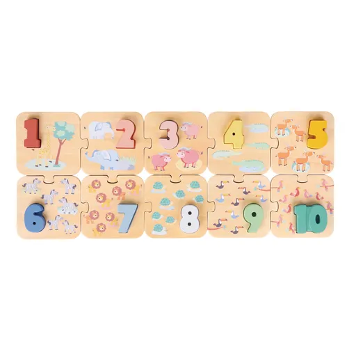 New Classic Toys Puzzle - Učíme se číslice - safari