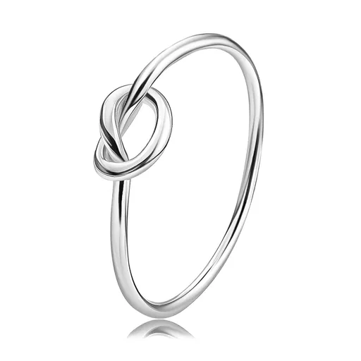 Prsten ze stříbra 925 - motiv srdce, kulatá ramena - Velikost: 47