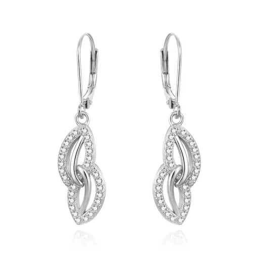 Agato Slušivé stříbrné náušnice se zirkony AGUC3504