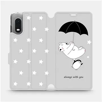 Flipové pouzdro na mobil Samsung Xcover PRO - MH08P Méďa a tučňák - always with you (5903516239801)