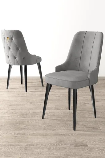 Sada židlí (4 kusy) Newa - Grey, Black