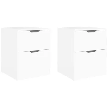 SHUMEE Noční stolky 2 ks bílé 40 × 40 × 50 cm dřevotříska, 326724 (326724)