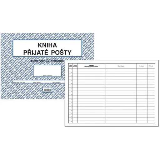 Tiskopis Kniha přijaté pošty A4 na šířku 40 stran BALOUŠEK