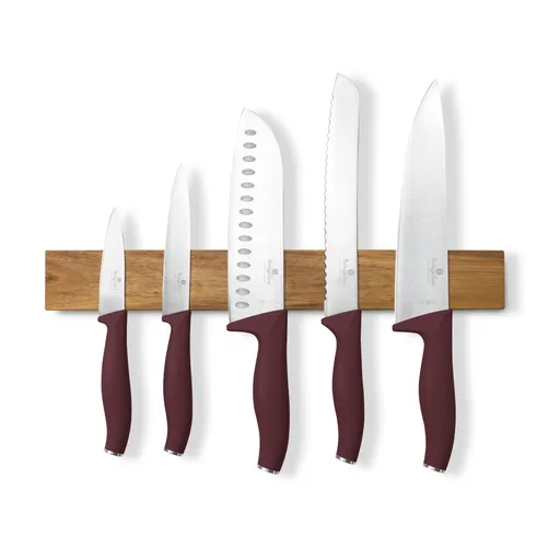 BerlingerHaus Sada nožů s akátovým magnetickým držákem Leonardo, 6 ks