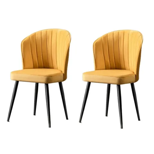 Sada jídelních židlí Rubi Yellow and Black, 2 ks