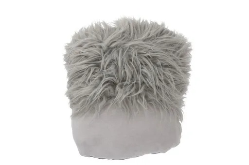 Šedý polštář na nohy Faux grey - 45*40 cm J-Line by Jolipa
