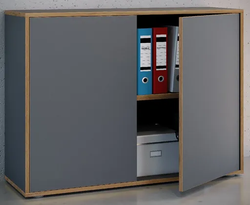 VCM 2dílná kancelářská skříň „Salia“ B100, antracitová