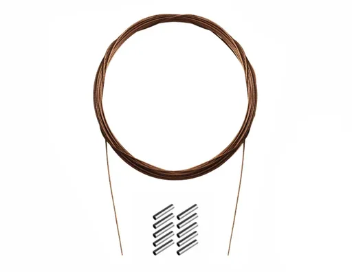 Delphin Ocelové lanko Bomb! s krimp. svorkami 7 vláken 10m,Delphin Ocelové lanko Bomb! s krimp. svorkami 7 vláken 10m