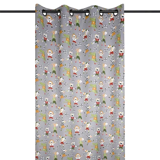 Zatemňovací závěs BLACKOUT FOTBAL šedá 140 x 260 cm sada 2 ks