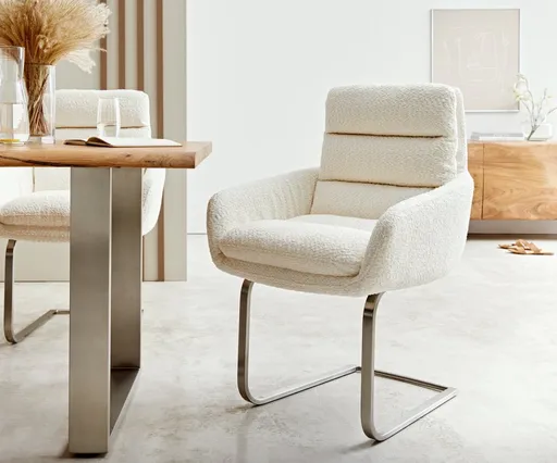 Jídelní židle Abelia-Flex s područkami konzolová podnož plochá