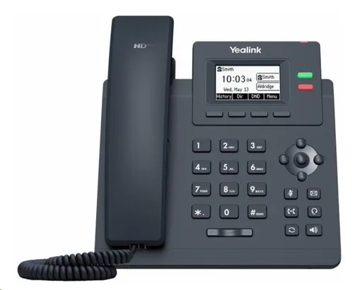 Yealink SIP-T31G IP telefon, 2, 3" 132x64 grafický, 2x RJ45 10/100/1000, PoE, 2x SIP, s adaptérem