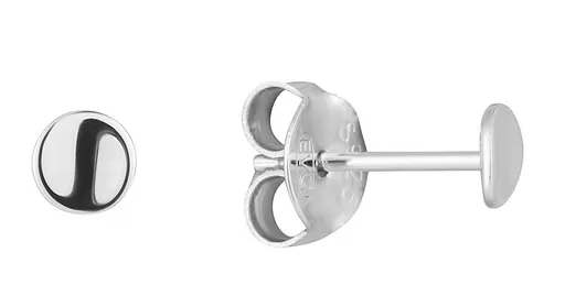 Evolution Group - Pavona Minimalistické stříbrné náušnice pecky 61051