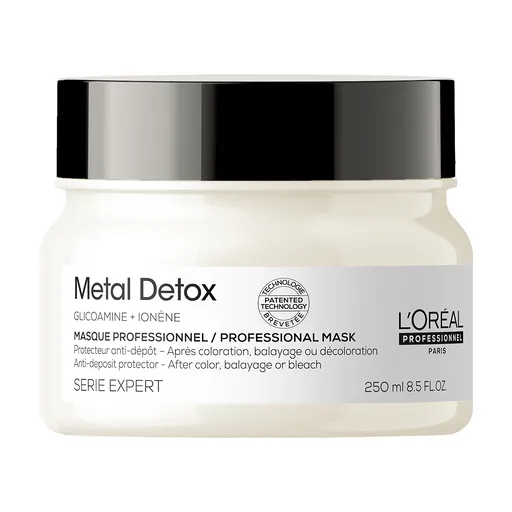 L'Oréal Professionnel Maska pro barvené a poškozené vlasy, pro lesk vlasů, déletrvající barvu, bohatá textura Serie Expert Metal Detox (Professional M
