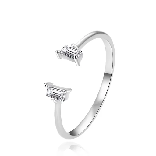 Agato Moderní otevřený prsten ze stříbra AGT-R56W 52 mm